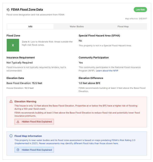 PropertyInsights 101 comprehensive flood analysis compared to FEMA's basic assessment